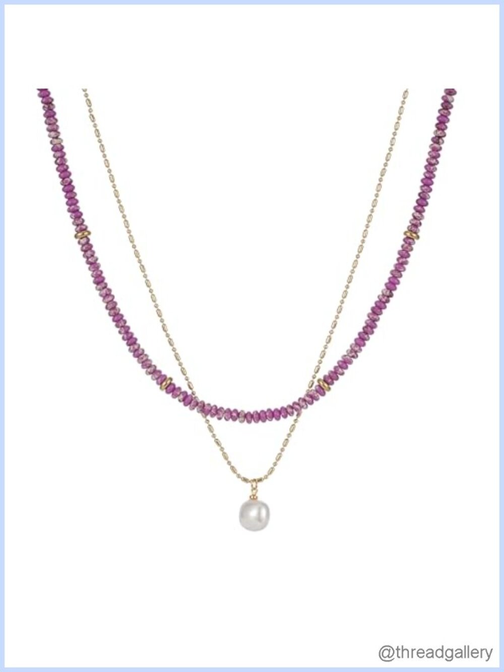 Handmade Beaded Gemstone Layer Necklace 14K Gold Plated Boho Choker